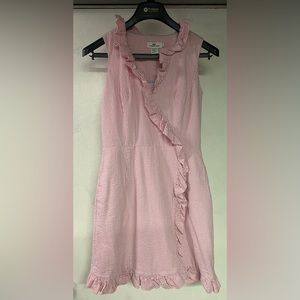 Vineyard Vines Ruffle Pink Striped Dress